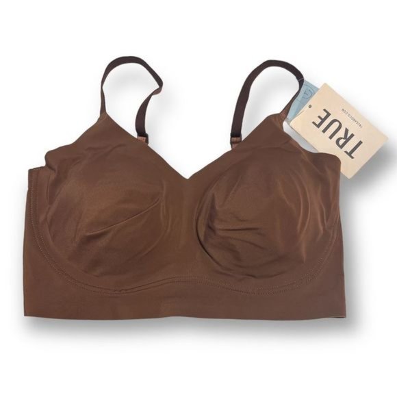 True Body Lift Triangle Full Cup Adjustable Strap Bra Chestnut Brown Small NEW - Picture 6 of 7